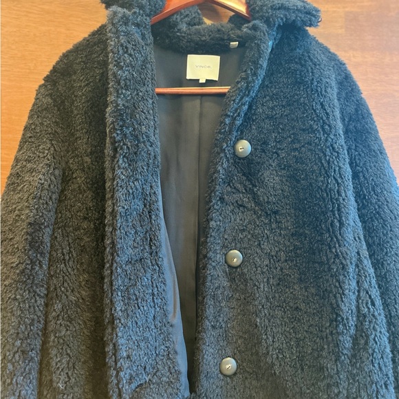 Vince Women's Dark Faux Fur Teddy Jacket - Picture 3 of 3